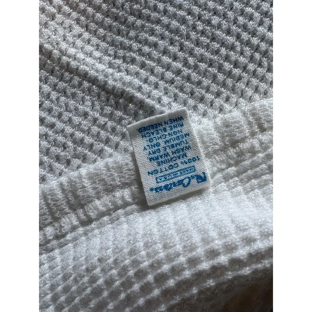 Vintage Carter's White 100% Cotton Thermal Waffle Weave Baby Blanket USA Made